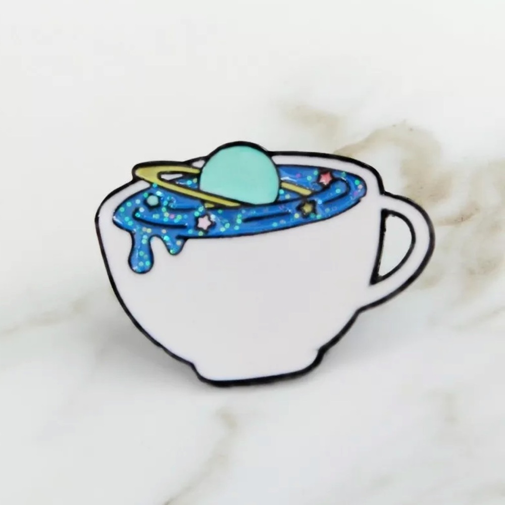 Space Galaxy Coffee Cup Pin